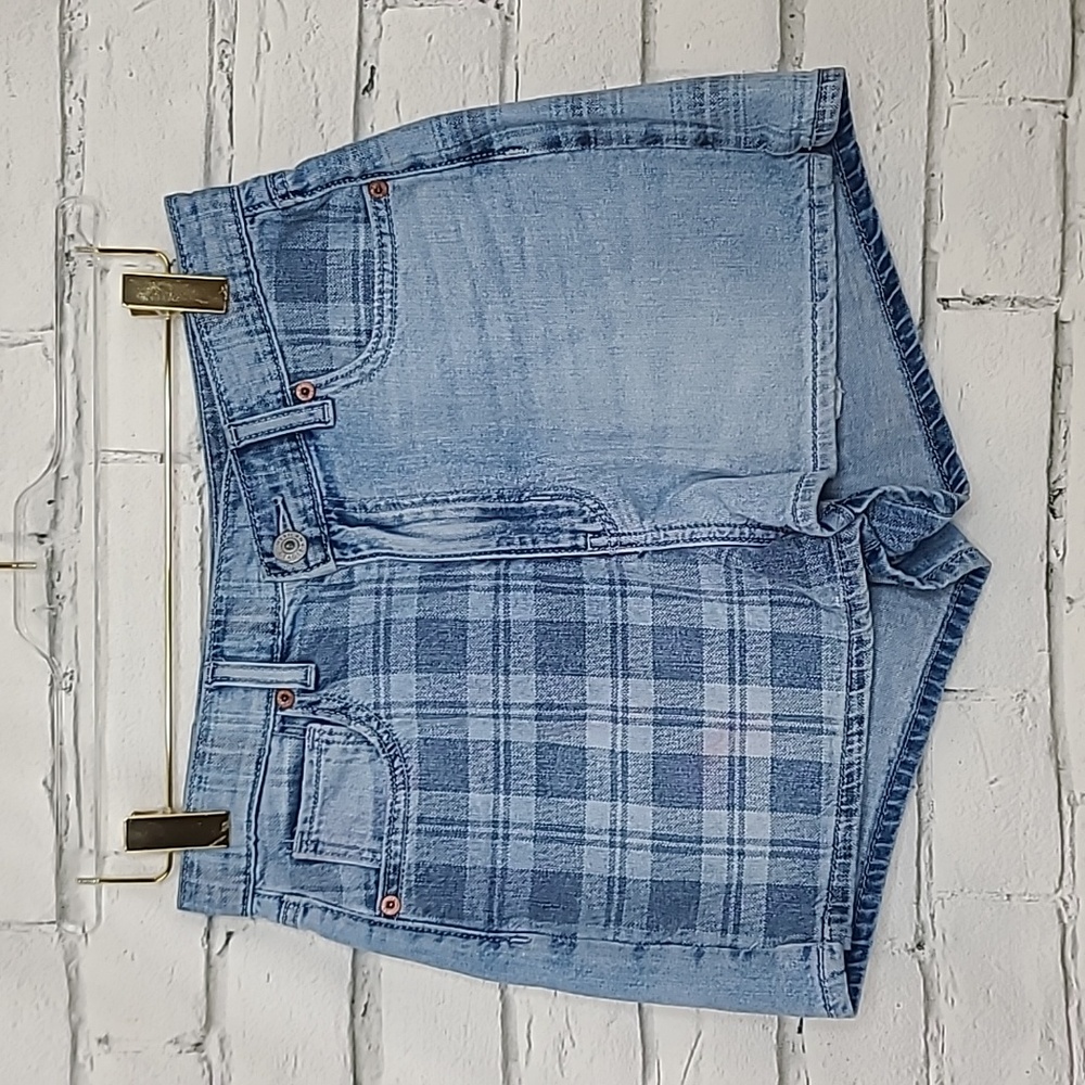 Ae Stretch Plaid Patchwork Crossover Highest Rise… - image 5